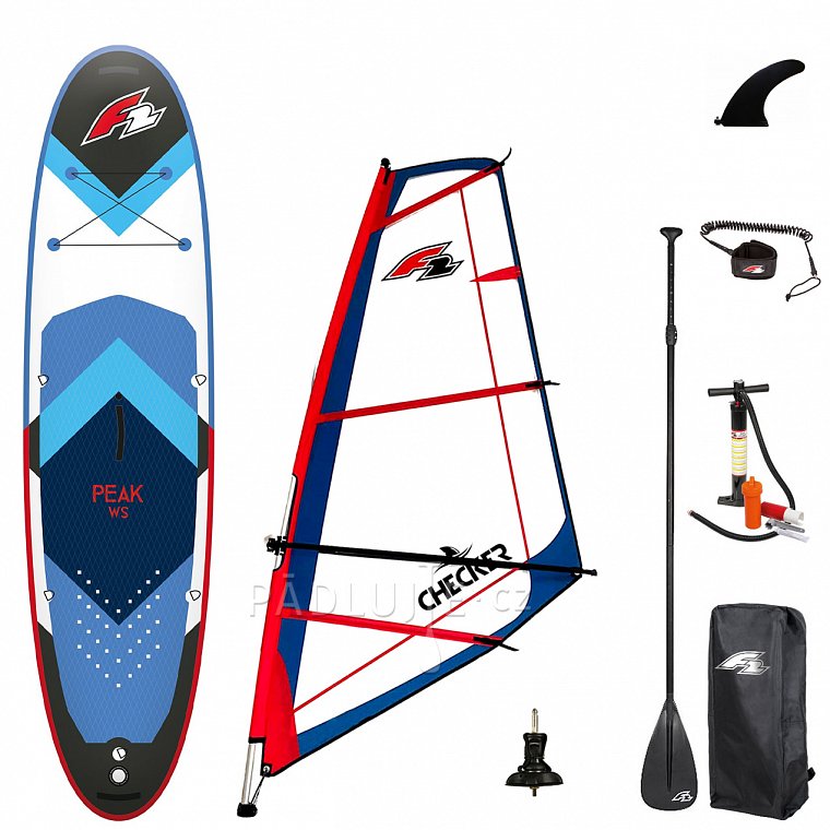 Paddleboard F2 PEAK WINDSURF 10'8 BLUE komplet s plachtou- nafukovací paddleboard a windsurfing