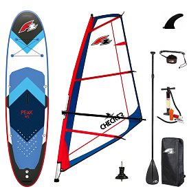 Paddleboard F2 PEAK WINDSURF 10'8 BLUE komplet s plachtou- nafukovací paddleboard a windsurfing