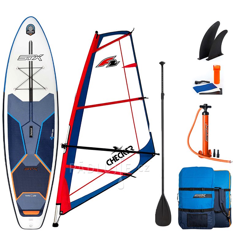 Paddleboard STX WindSUP Hybrid Cruiser 10’8” s pádlem komplet s plachtou- nafukovací paddleboard a windsurfing