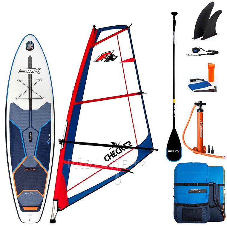 Paddleboard STX WindSUP Hybrid Cruiser 10’4” s pádlem komplet s plachtou - nafukovací paddleboard a windsurfing