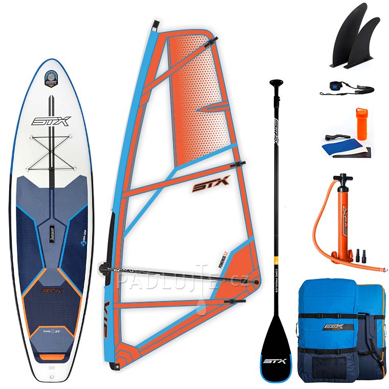 Paddleboard STX WindSUP Hybrid Cruiser 10’4” s pádlem komplet s plachtou - nafukovací paddleboard a windsurfing