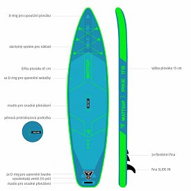 Paddleboard WATTSUP  Pike Combo 11'6'' - nafukovací paddleboard s pádlem