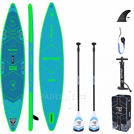 Paddleboard tandemový WATTSUP  Whale 14'6'' - nafukovací paddleboard s pádlem