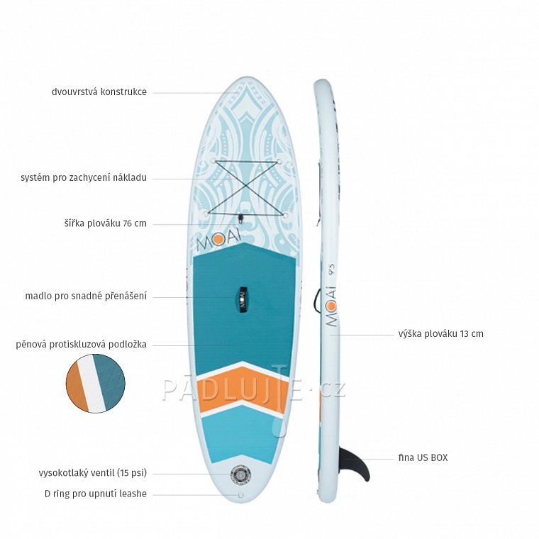 Paddleboard MOAI ALL-ROUND 9'5 - nafukovací