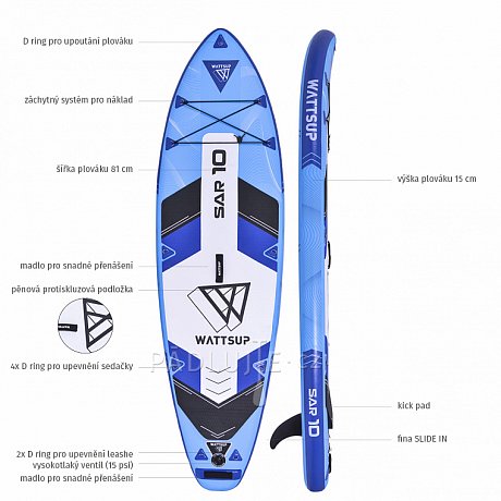 Paddleboard WATTSUP  SAR 10'0 - nafukovací paddleboard s pádlem