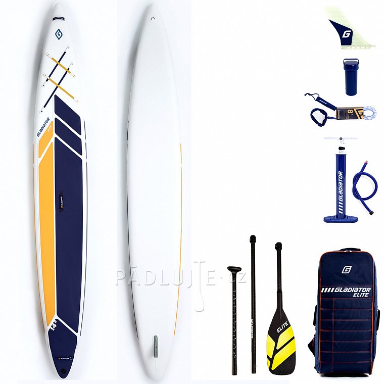 Paddleboard GLADIATOR ELITE 14' Race s karbon pádlem model 2022  - nafukovací