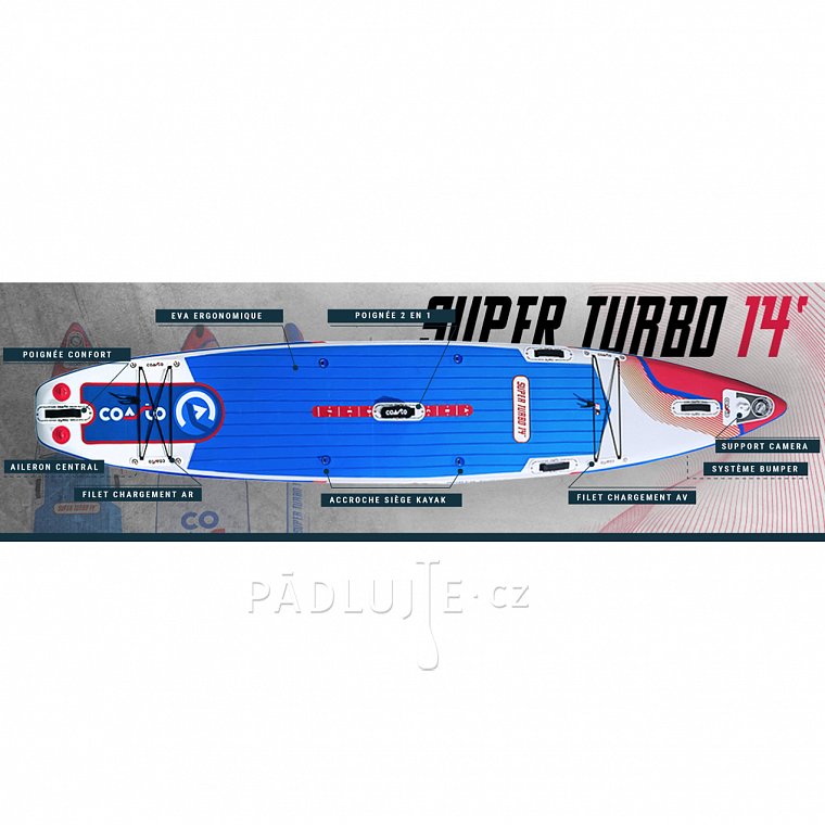 Paddleboard COASTO SUPER TURBO 14' - nafukovací