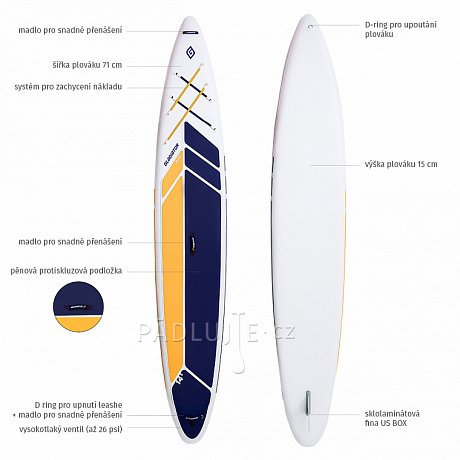 Paddleboard GLADIATOR ELITE 14' Sport s karbon pádlem model 2022  - nafukovací