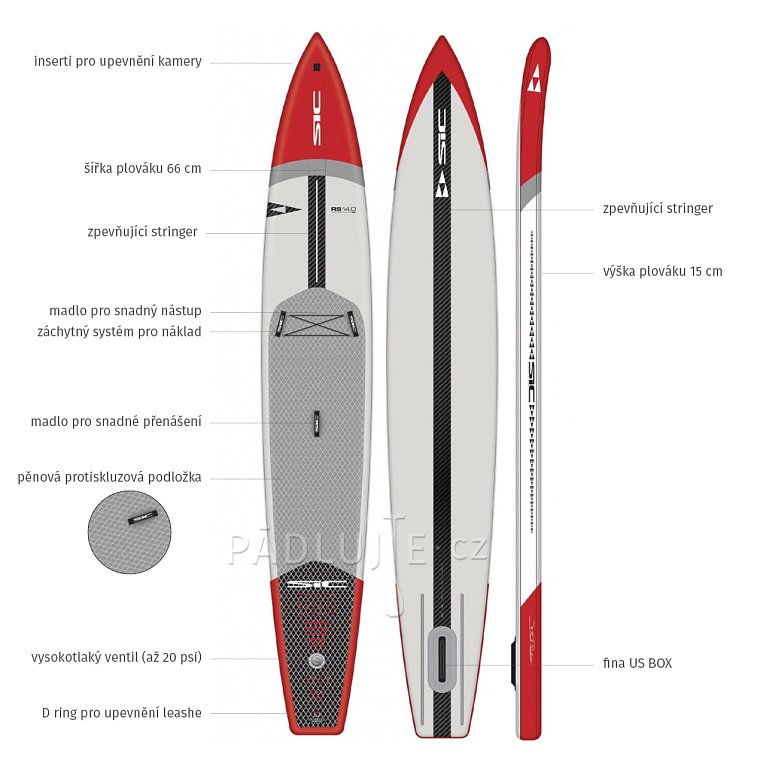 Paddleboard SIC MAUI RS AIR 14'0 x 26'' CFL - nafukovací paddleboard