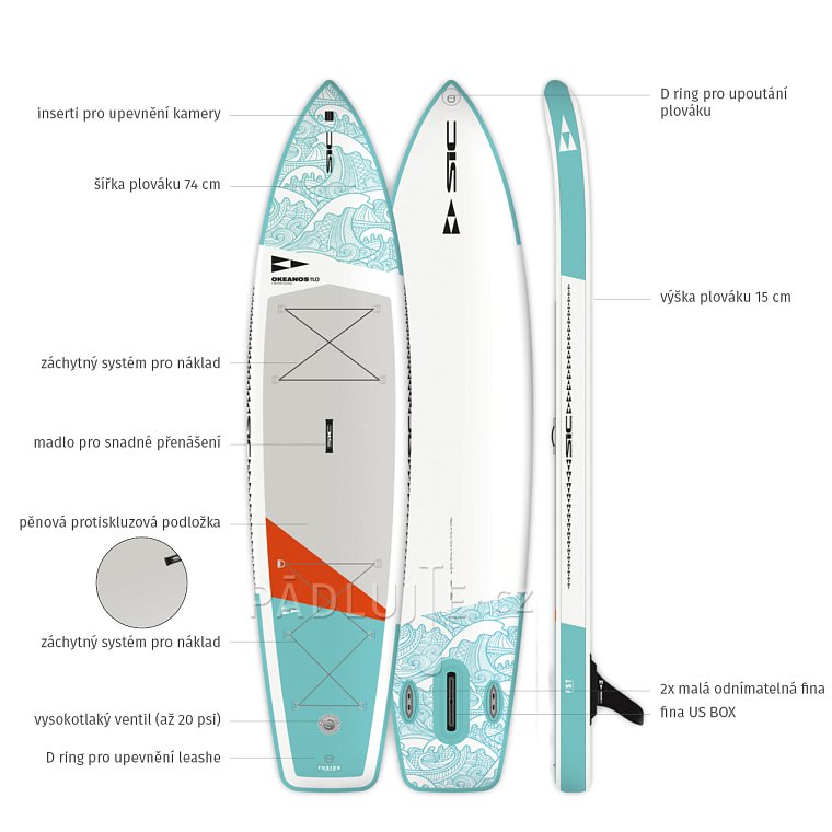 Paddleboard SIC MAUI OKEANOS AIR 11'0 x 29'' FST - nafukovací paddleboard