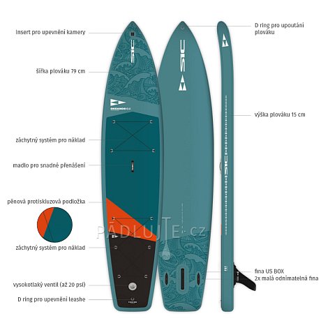 Paddleboard SIC MAUI OKEANOS AIR 12'6 x 31'' FST - nafukovací paddleboard