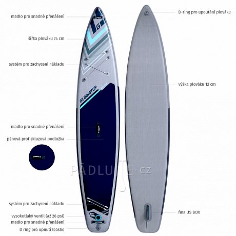 Paddleboard GLADIATOR ORIGIN 12'6 Light Touring - nafukovací