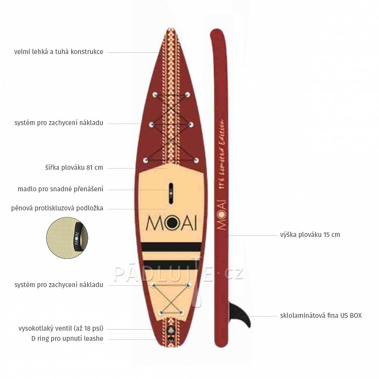 Paddleboard MOAI 12’6 Ultra Light limited edition - nafukovací paddleboard