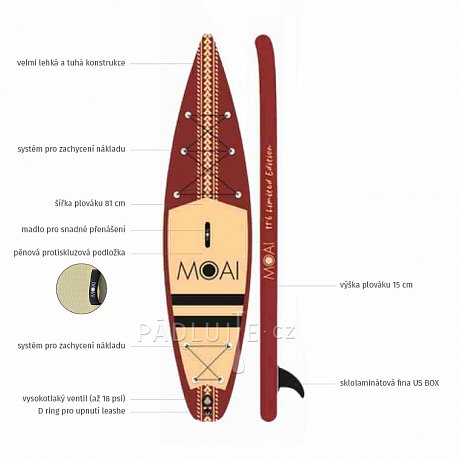 Paddleboard MOAI 12’6 Ultra Light limited edition - nafukovací paddleboard