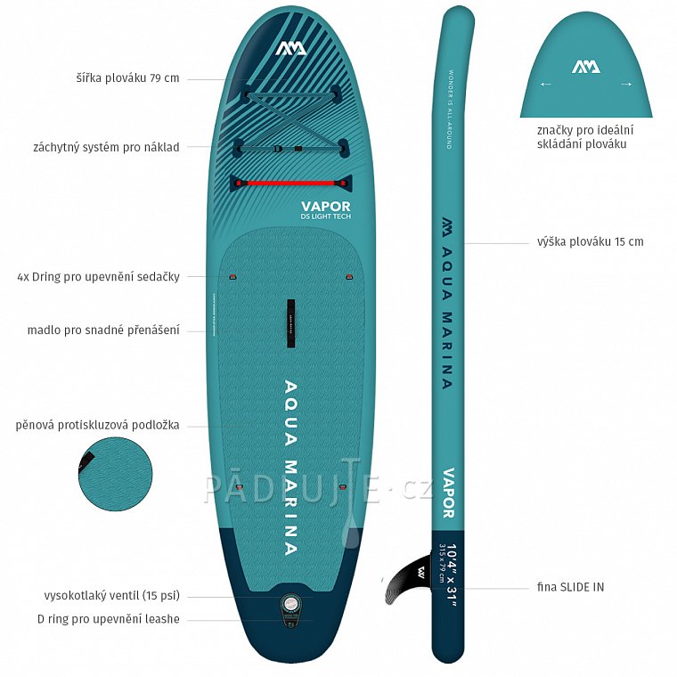 Paddleboard AQUA MARINA VAPOR 10'4 sada 2023