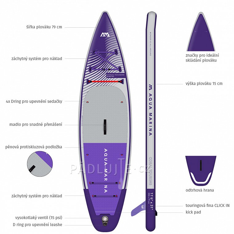 Paddleboard AQUA MARINA CORAL TOURING 11'6