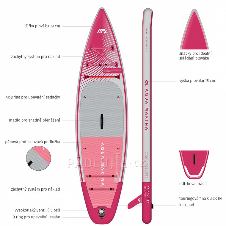 Paddleboard AQUA MARINA CORAL TOURING 11'6