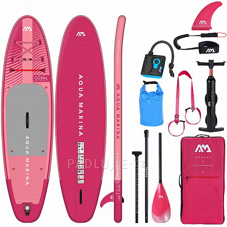 Paddleboard AQUA MARINA CORAL 10'2 malinová