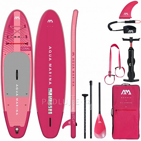 Paddleboard AQUA MARINA CORAL 10'2 malinová