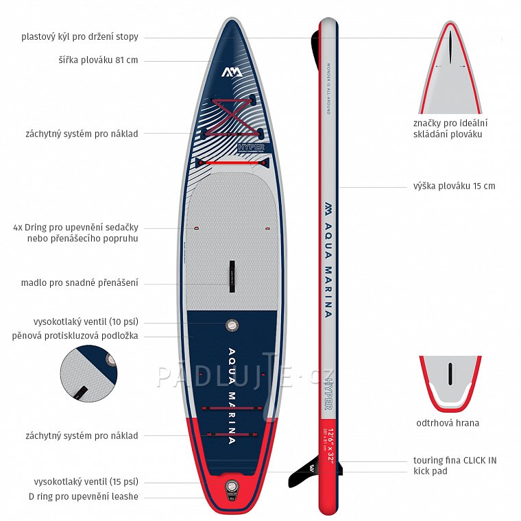 Paddleboard AQUA MARINA HYPER 12'6 sada 2023