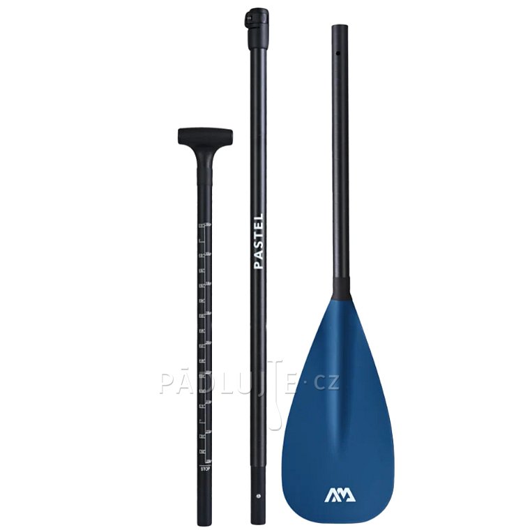 Pádlo AQUA MARINA PASTEL tmavě modrá 3-dílné nastavitelné pro paddleboard