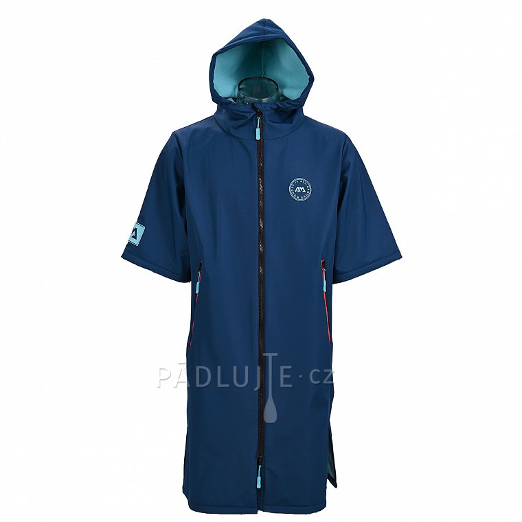 Pončo Aqua Marina Water-repellent Thermal (Navy) pro snadné převlékání v chladném počasí - L