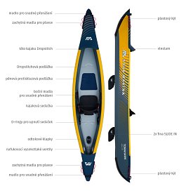 Kajak AQUA MARINA TOMAHAWK AIR-K 375 model 2023 -  jednomístný nafukovací