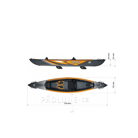 Kajak AQUA MARINA TOMAHAWK AIR-K 375 model 2023 -  jednomístný nafukovací