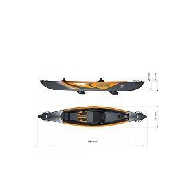 Kajak AQUA MARINA TOMAHAWK AIR-K 375 model 2023 -  jednomístný nafukovací