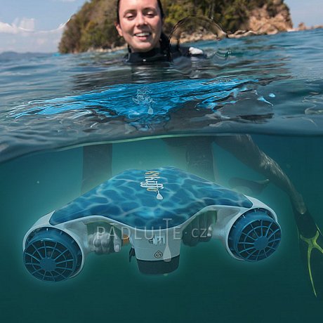 Elektrický vodní skútr SKIFFO Seaside + sada pro šnorchlování