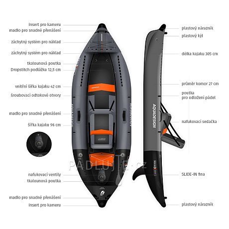 Kajak AQUADESIGN Koloa X Perience 1 305 Nafukovac Jednom stn 