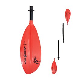 Pádlo AQUADESIGN K1 ATTAK 4  red kajakové