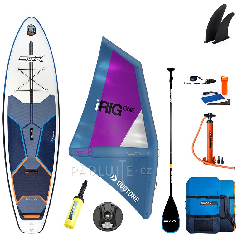 Paddleboard STX WindSUP Hybrid Cruiser 10’8” s pádlem - nafukovací paddleboard a windsurfing