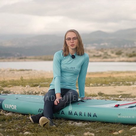 Tričko dámské PADDLEBOARDING LIGHT BLUE lycra dlouhý rukáv