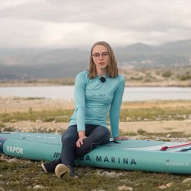 Tričko dámské PADDLEBOARDING LIGHT BLUE lycra dlouhý rukáv