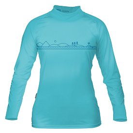 Tričko dámské PADDLEBOARDING LIGHT BLUE lycra dlouhý rukáv