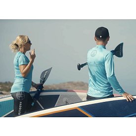 Tričko dámské PADDLEBOARDING LIGHT BLUE lycra krátký rukáv