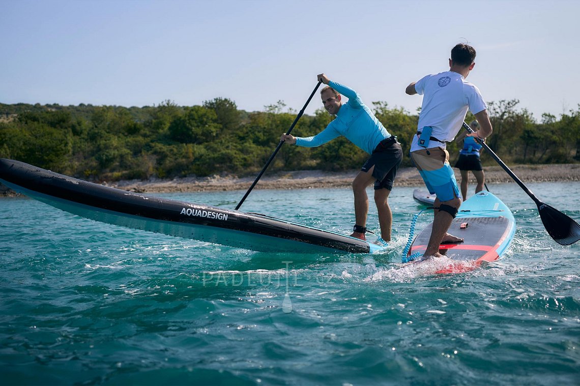 Tričko pánské PADDLEBOARDING LIGHT BLUE lycra dlouhý rukáv