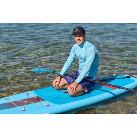 Tričko pánské PADDLEBOARDING LIGHT BLUE lycra dlouhý rukáv