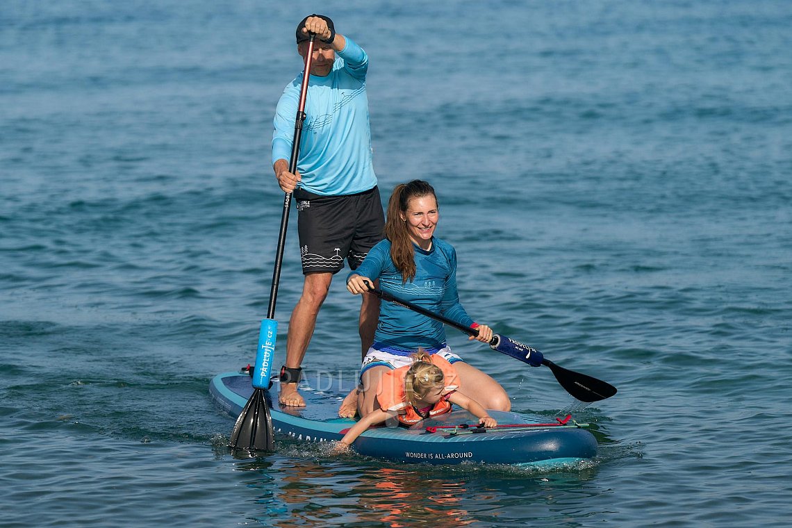 Tričko pánské PADDLEBOARDING LIGHT BLUE lycra dlouhý rukáv