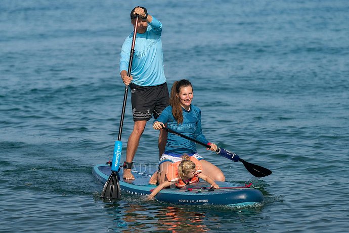 Tričko pánské PADDLEBOARDING LIGHT BLUE lycra dlouhý rukáv