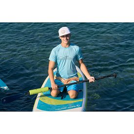 Tričko pánské PADDLEBOARDING LIGHT BLUE lycra krátký rukáv