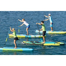 Tričko pánské PADDLEBOARDING LIGHT BLUE lycra krátký rukáv