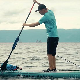 Tričko pánské PADDLEBOARDING LIGHT BLUE lycra krátký rukáv