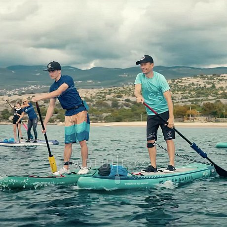 Tričko pánské PADDLEBOARDING LIGHT BLUE lycra krátký rukáv