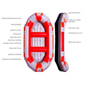 Raft AQUADESIGN Avanti 340 Red - až 6 osob