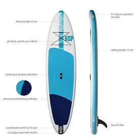 Paddleboard NSP 10’6 O2 Allrounder LT 32″ x 6″ - nafukovací