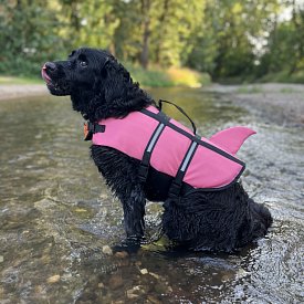 Záchranná plovací vesta pro psa Nobby Elen neon ŽRALOK růžová