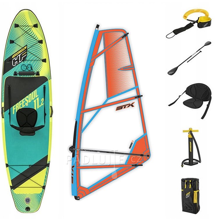 Paddleboard HYDRO FORCE FREESOUL COMBO 11'2 komplet s plachtou 2023 - nafukovací paddleboard, windsurfing, kajak