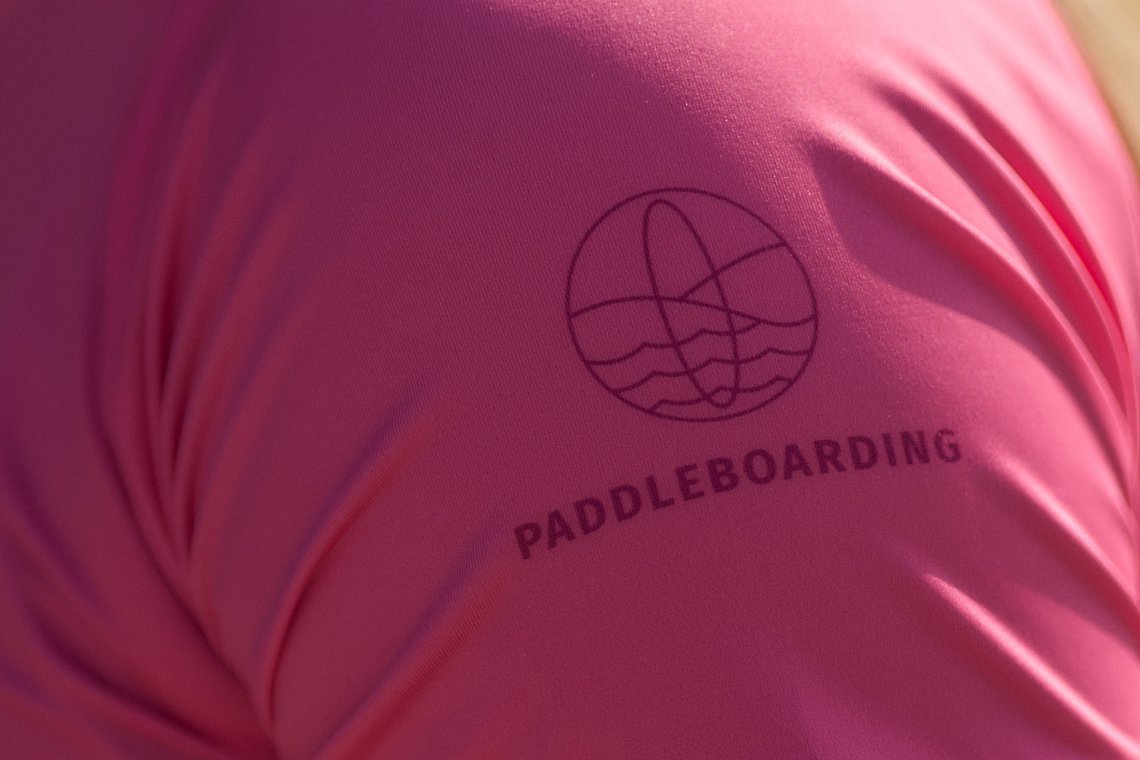 Tričko dámské PADDLEBOARDING PINK růžová lycra krátký rukáv